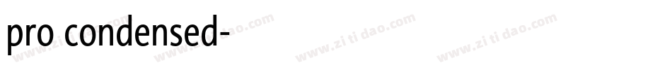 pro condensed字体转换